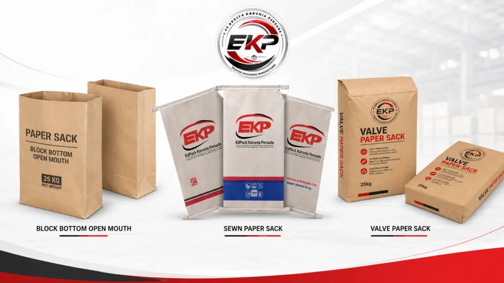 15 Keunggulan dan Manfaat Karung Kertas untuk Industri 3 manfaat karung kertas, Tipe paper sack karung kertas