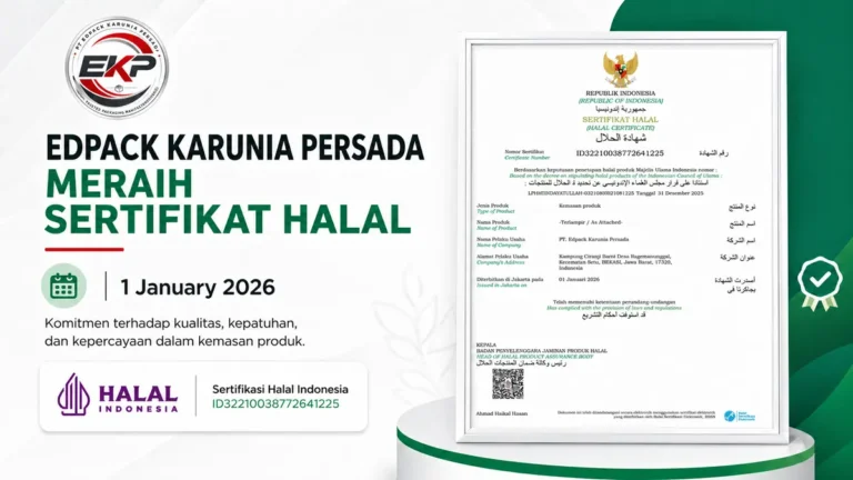 EdPack Resmi Raih sertifikasi Halal : Komitmen Nyata Terhadap Mutu, Keamanan & Kepercayaan Pelanggan