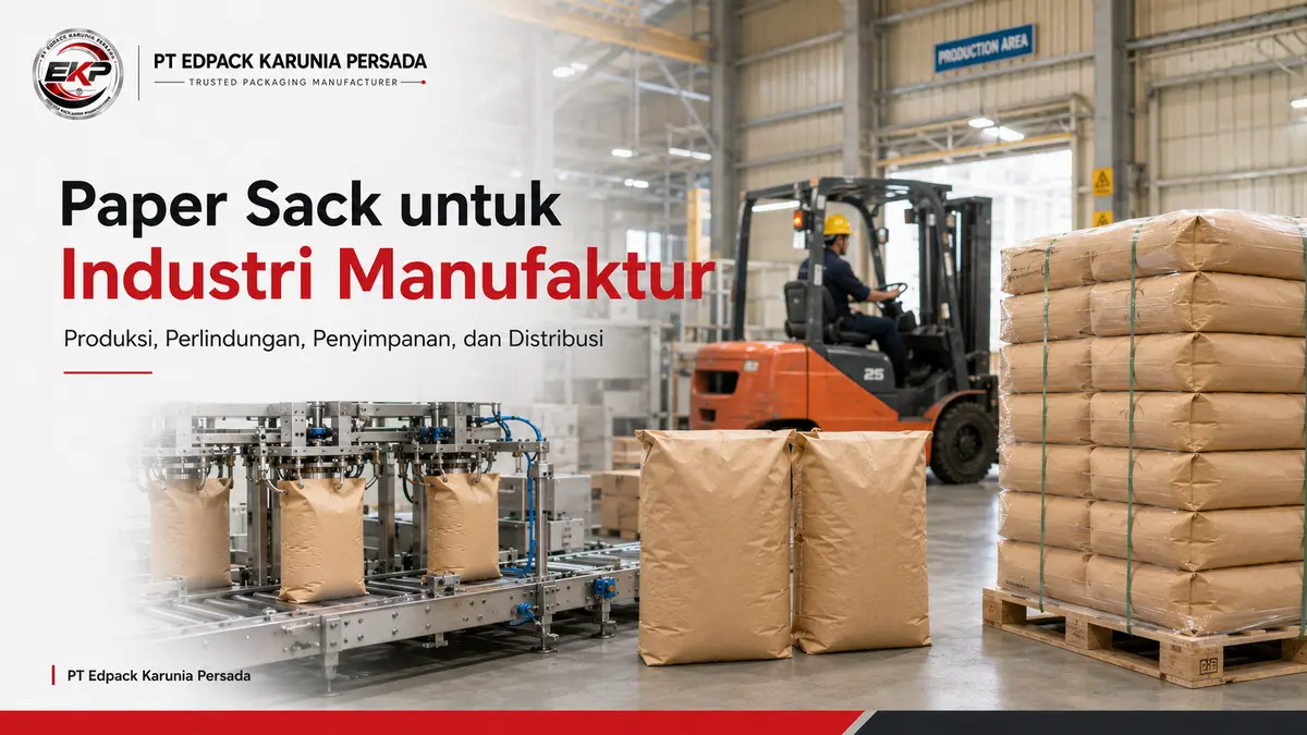 Paper Sack pada area industri manufaktur yang menggunakan paper sack