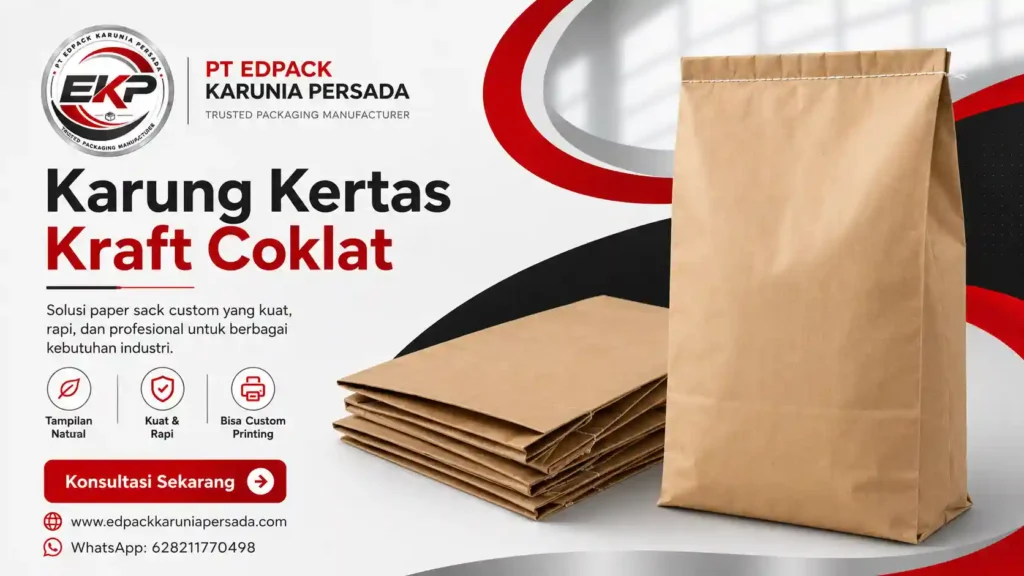 Brown Kraft Paper Sack - PT Edpack Karunia Persada