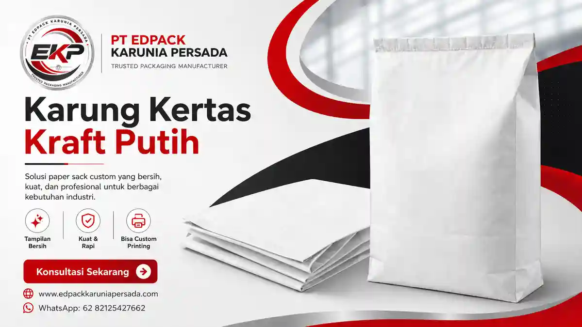 Karung Kertas Kraft Putih (White Kraft Paper Sack) - gambar 4