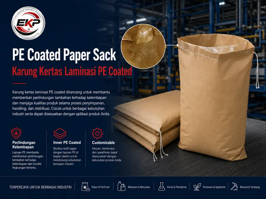 Karung Kertas Laminasi PE Coated