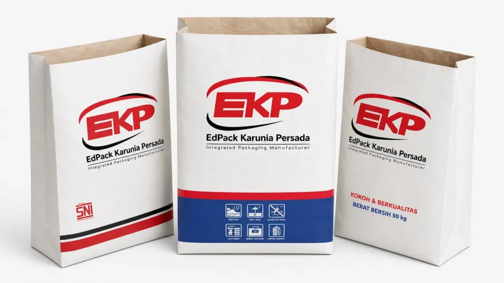 Tipe Karung Kertas (Paper Sack): Perbedaan Tipe Jahit, Block Bottom Open Mouth, dan Valve 5 Karung kertas block bottom open mouth edpack