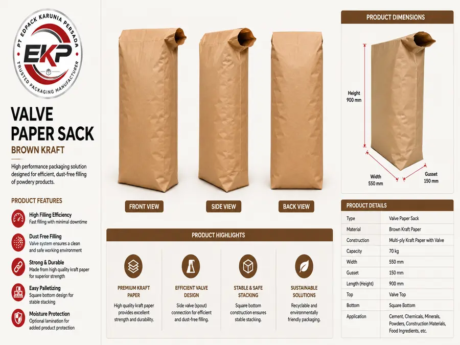 Karung Kertas Tipe Katup (Valve Paper Sack) - gambar 4