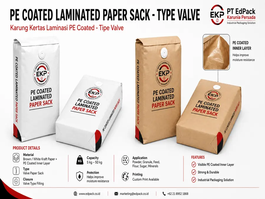 Karung Kertas Laminasi PE Coated - gambar 4