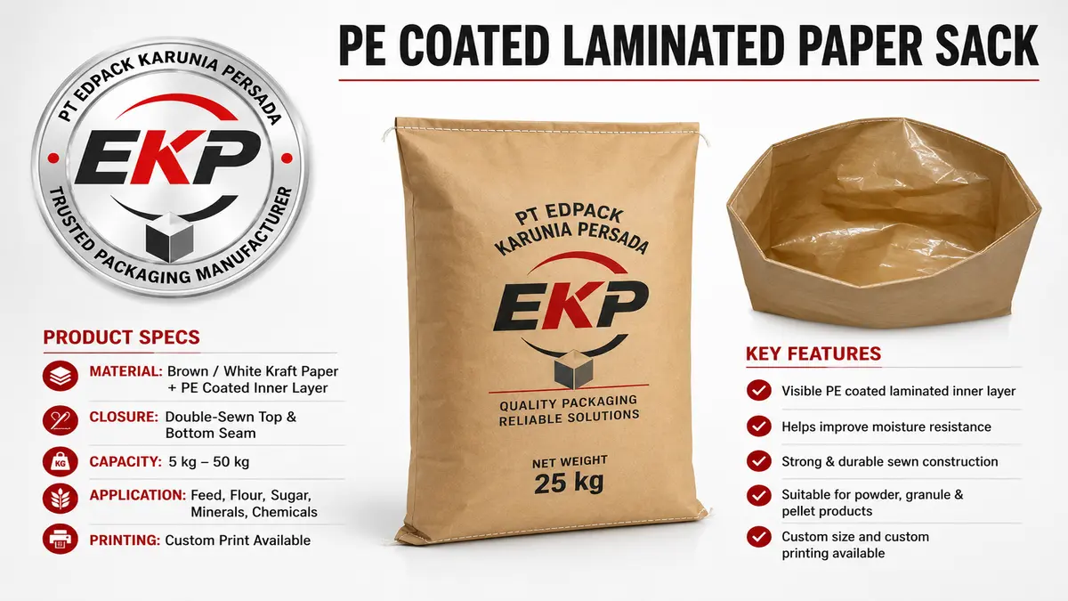 Karung Kertas Laminasi PE Coated - gambar 3