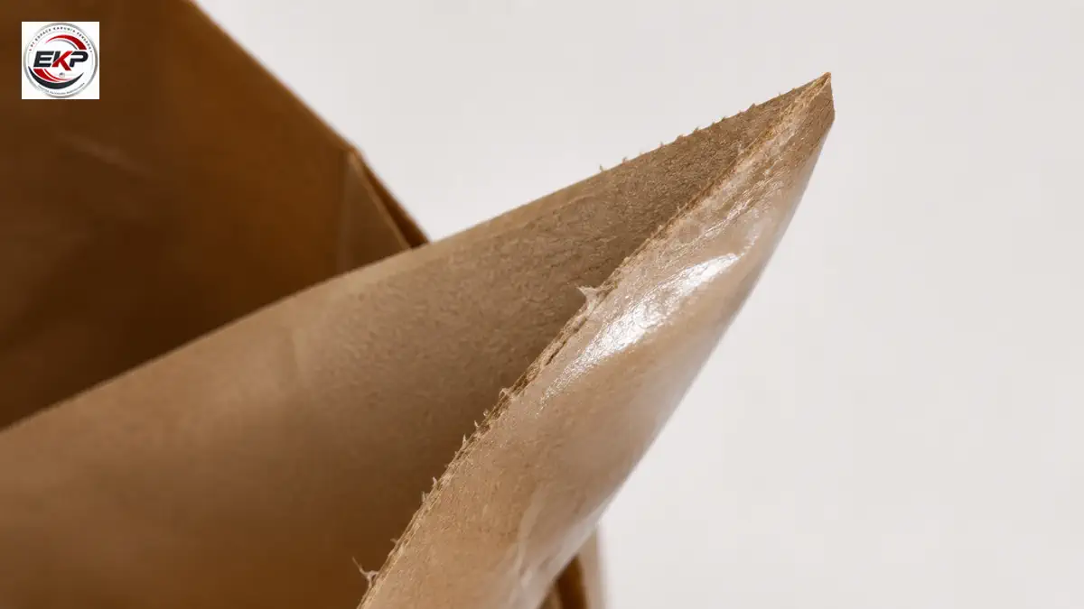 Penampang kertas kraft dengan lapisan PE coated