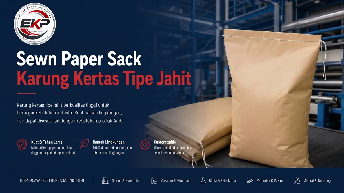 Karung Kertas Tipe Jahit (Sewn Paper Sack) untuk Kemasan Industri 1 Karung Kertas Tipe Jahit (Sewn Paper Sack)