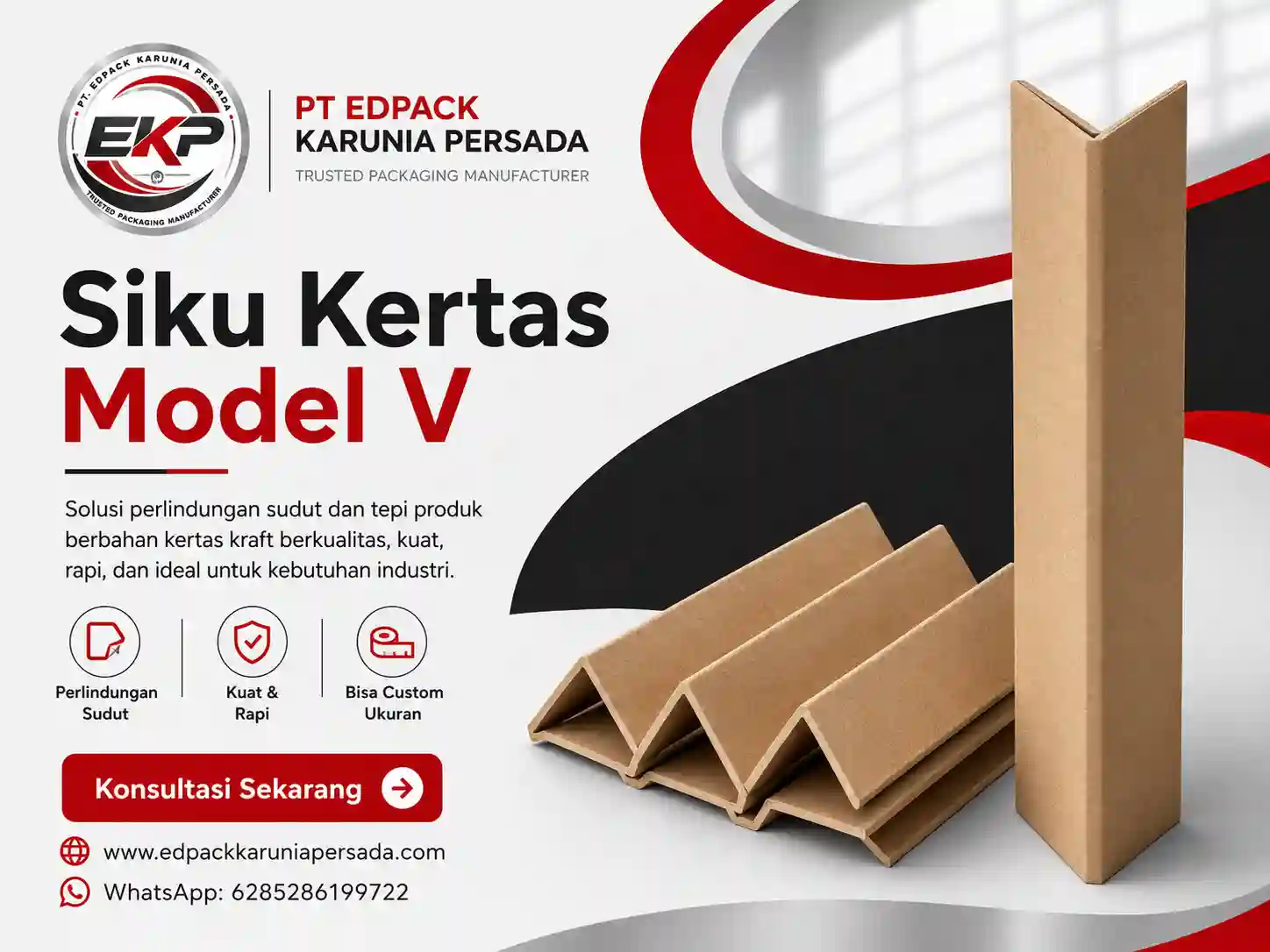 V Shape Paper Edge Protector - V Shape Paper Angle 9 V Shape Paper Edge Protector dengan opsi finishing