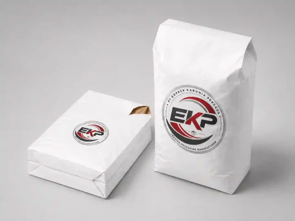karung kertas kraft putih ekp angle depan tengah