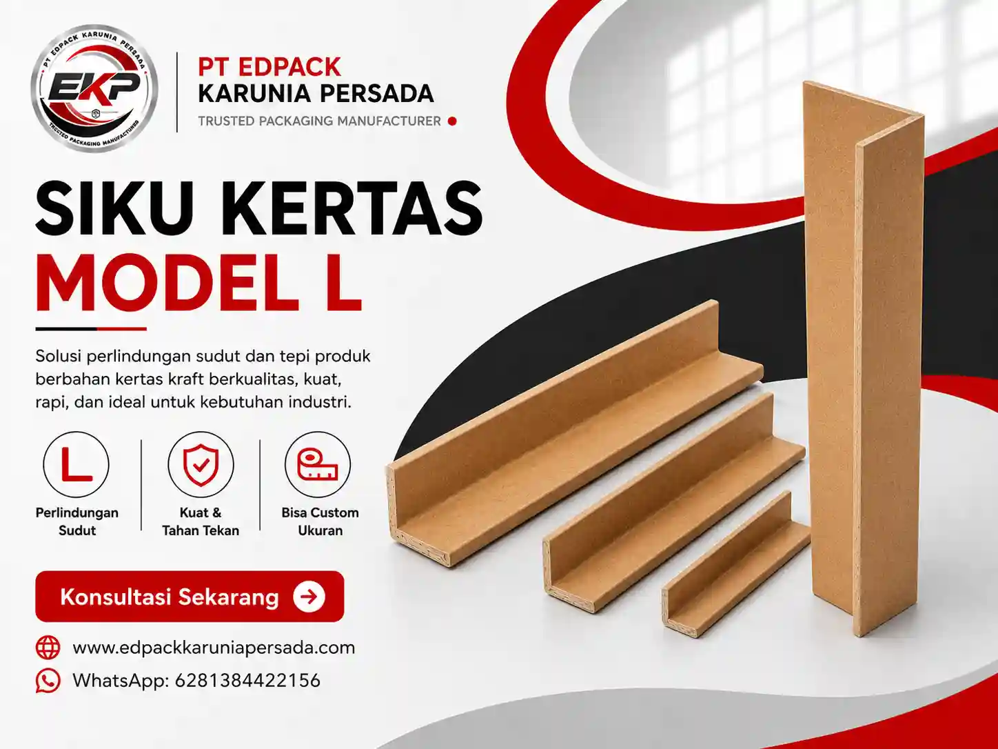 L Shape Paper Edge Protector - L Shape Paper Angle 9 Finishing dan printing L Shape Paper Edge Protector