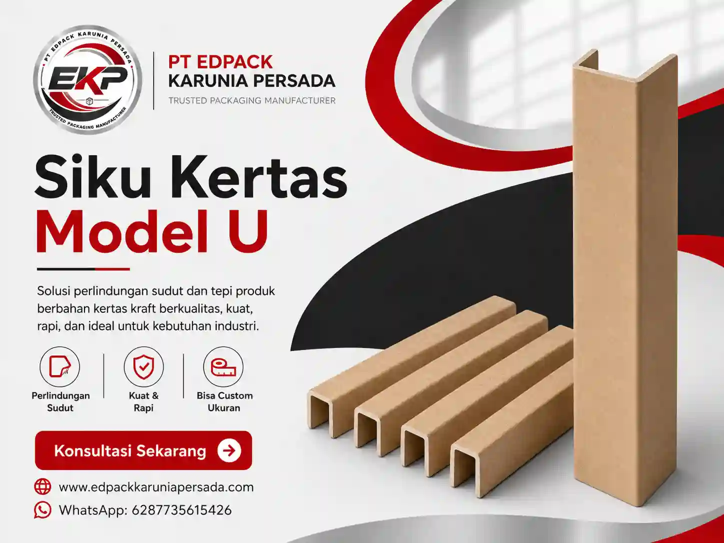 U Shape Paper Edge Protector - U Shape Paper Angle 9 Finishing U Shape Paper Edge Protector