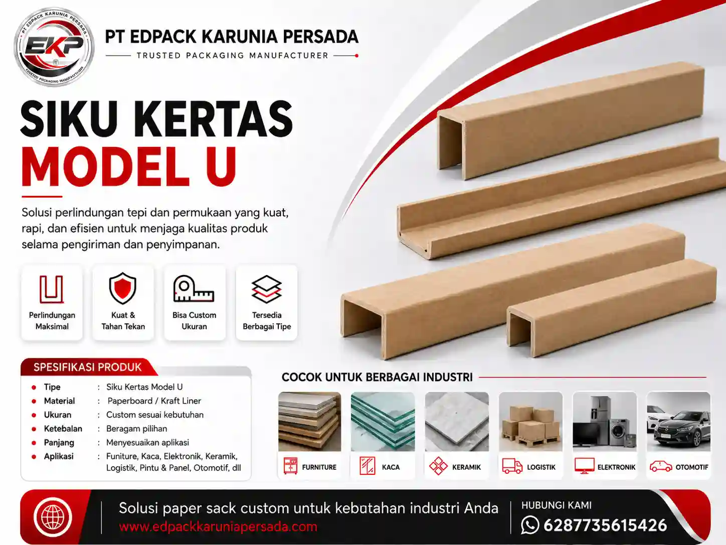 U Shape Paper Edge Protector - U Shape Paper Angle 1 U Shape Paper Edge Protector – U Shape Paper Angle