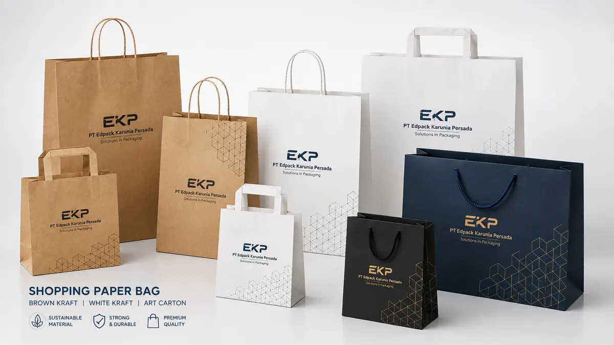 Shopping Paper Bag untuk Produk & Branding 1 Beberapa PP Shopping Bag