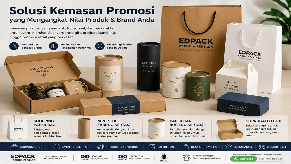 Solusi Kemasan Promosi untuk Brand, Event & Corporate Gift 2 Solusi kemasan promosi PT Edpack Karunia Persada untuk event, corporate gift, merchandise, product launching dan branding