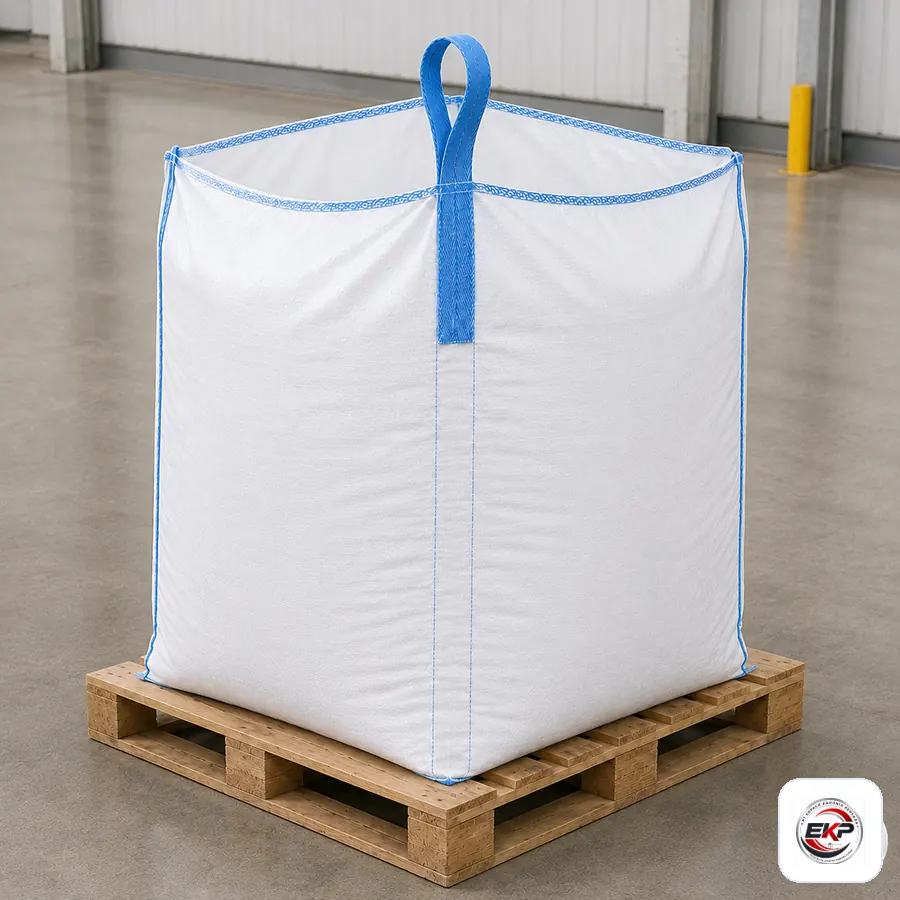Single Loop Jumbo Bag FIBC - Jumbo Bag 1 Loop 2 Jumbo Bag 1 Loop FIBC dari sisi berbeda