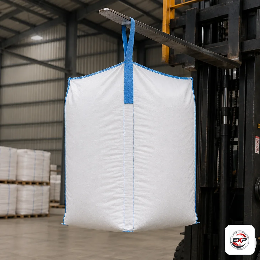 Single Loop Jumbo Bag FIBC - Jumbo Bag 1 Loop 6 Single Loop Bulk Bag diangkat melalui satu titik angkat