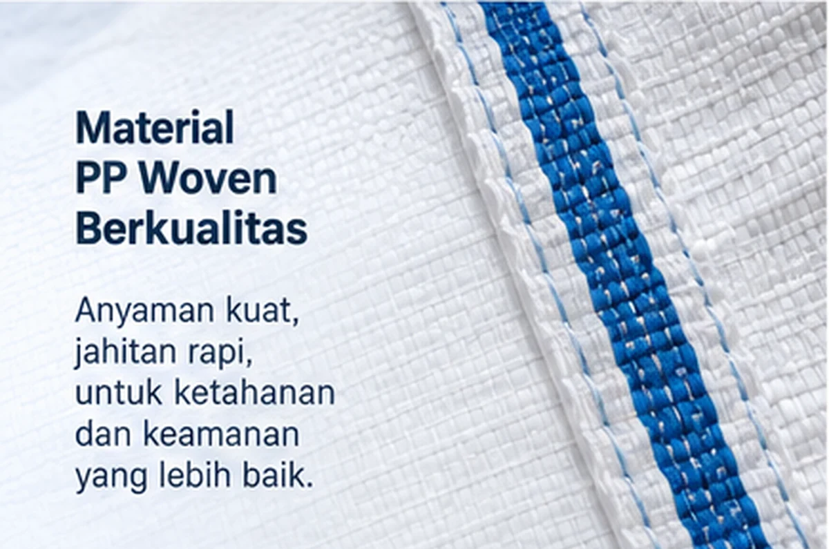 Material PP woven dan penguat lifting loop pada U-Panel Jumbo Bag