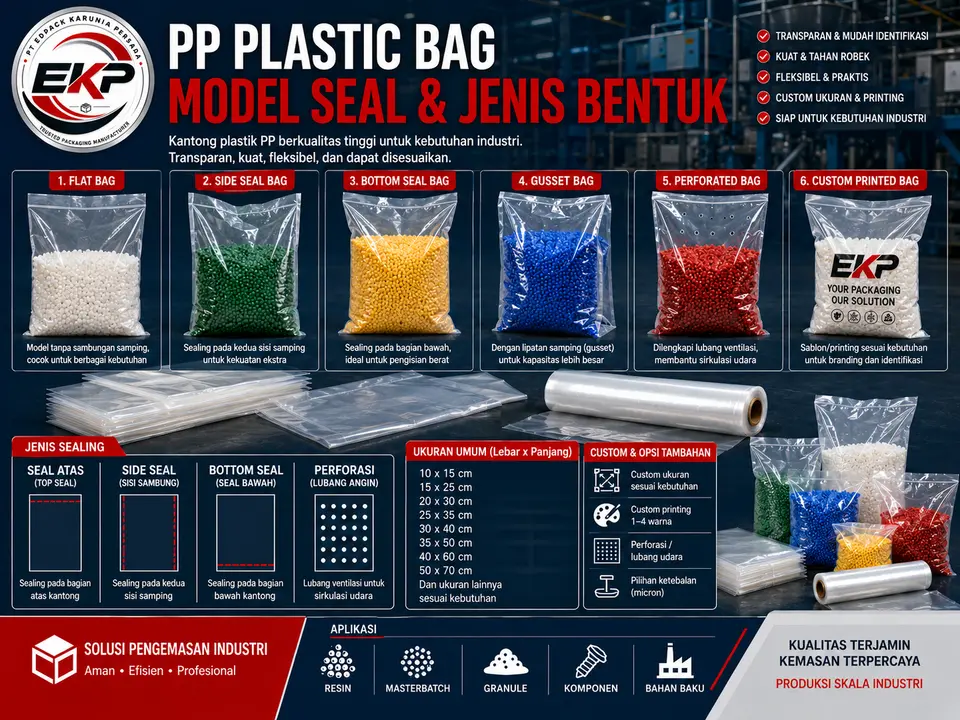PP Plastic Bag - PP Plastik Bag 1 Beberapa model PP Plastic Bag untuk kebutuhan industri