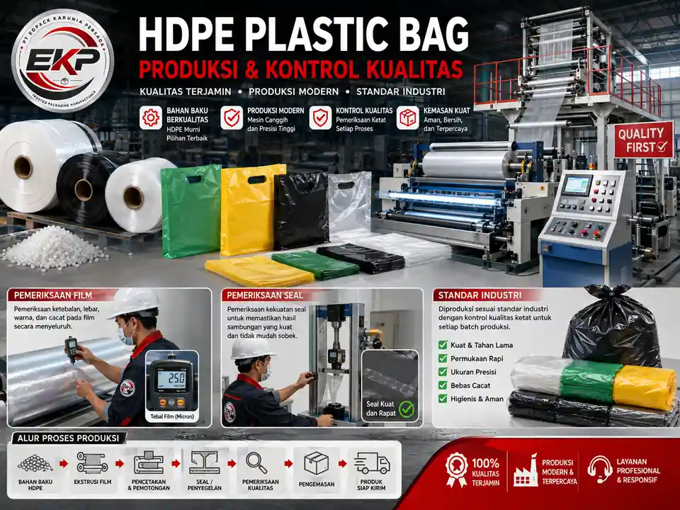HDPE Plastic Bag - Plastik Bag HDPE 8 Film HDPE untuk Kantong Plastik HDPE