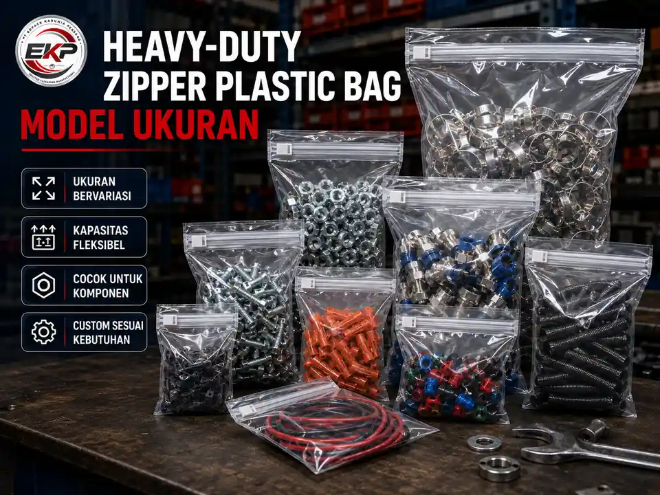 Model dan ukuran Heavy-Duty Zipper Plastic Bag