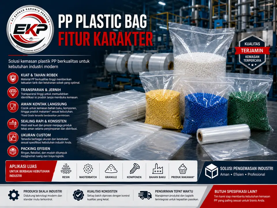 Karakter PP Plastic Bag untuk kebutuhan industri