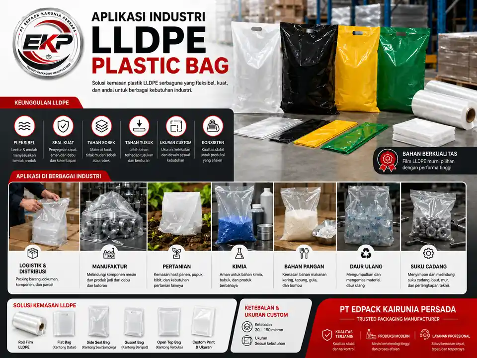 LLDPE Plastic Bag - Plastik bag LLDPE 9 Aplikasi LLDPE Plastic Bag pada berbagai sektor industri