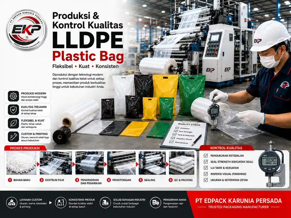 LLDPE Plastic Bag - Plastik bag LLDPE 7 Produksi dan kontrol kualitas LLDPE Plastic Bag
