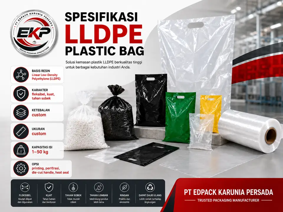 LLDPE Plastic Bag - Plastik bag LLDPE 8 Spesifikasi LLDPE Plastic Bag untuk kebutuhan industri