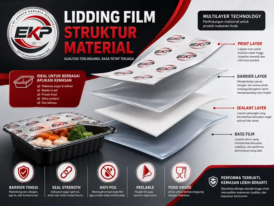 Struktur material Lidding Film