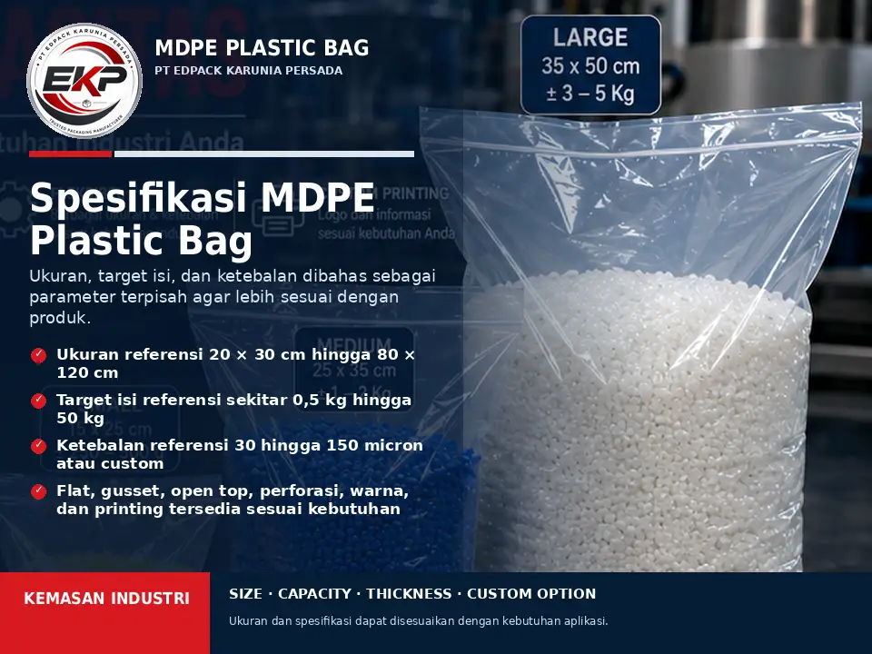 Spesifikasi MDPE Plastic Bag