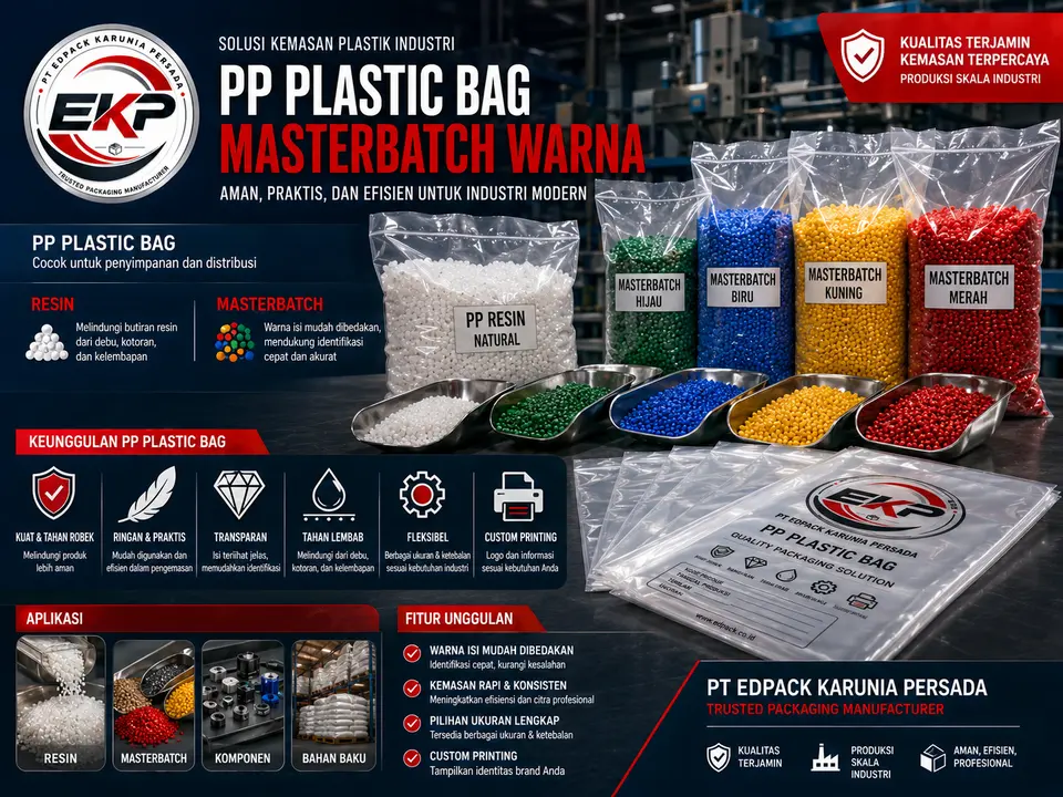 PP Plastic Bag untuk resin dan masterbatch warna