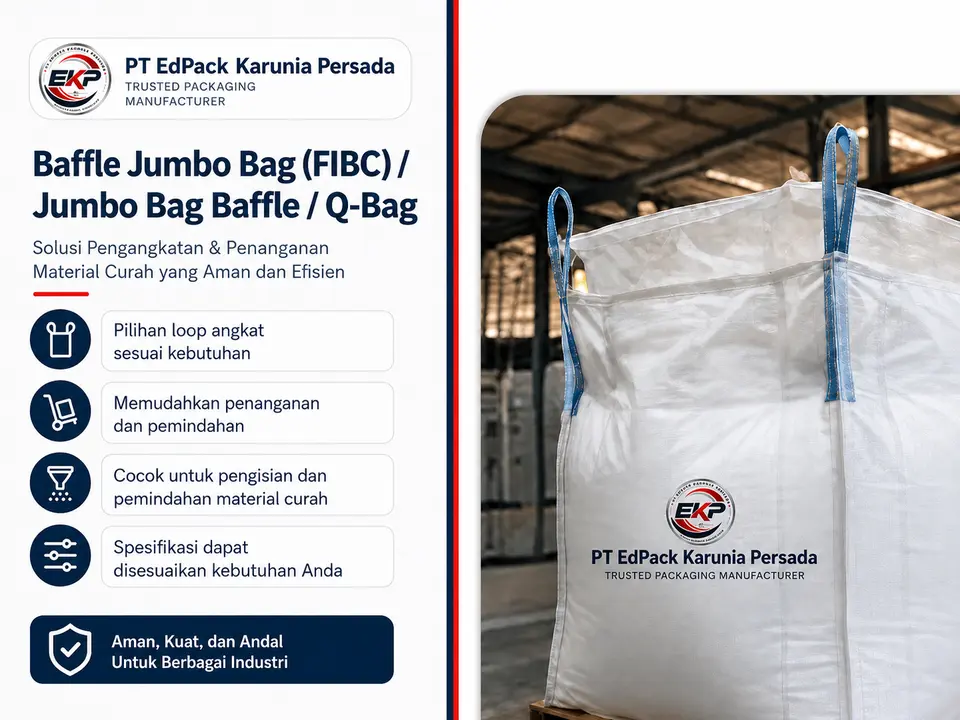 PP Woven Baffle FIBC untuk kebutuhan kemasan curah