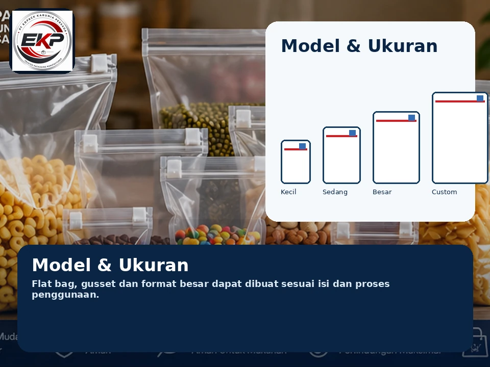 Model dan ukuran Slider Zipper Plastic Bag
