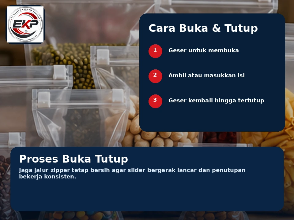 Slider Zipper Closure - PT Edpack Karunia Persada