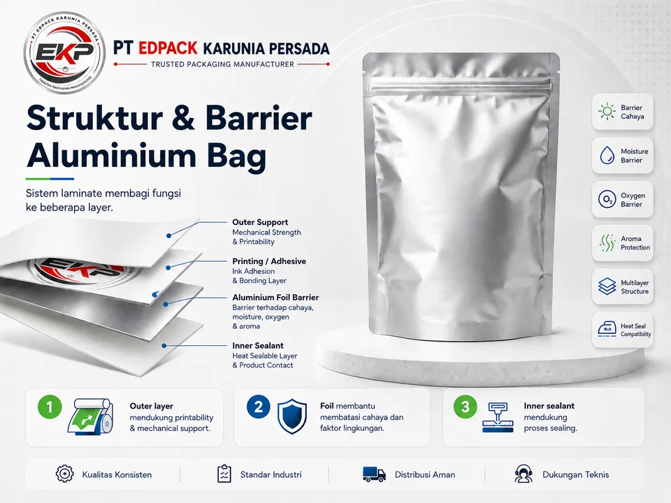 Susunan bahan Aluminium Bag