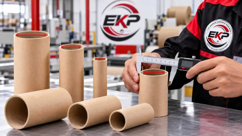 cara mengukur diameter paper core inti gulungan