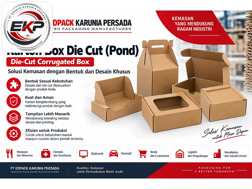 Aplikasi Karton Box Die Cut untuk packing produk