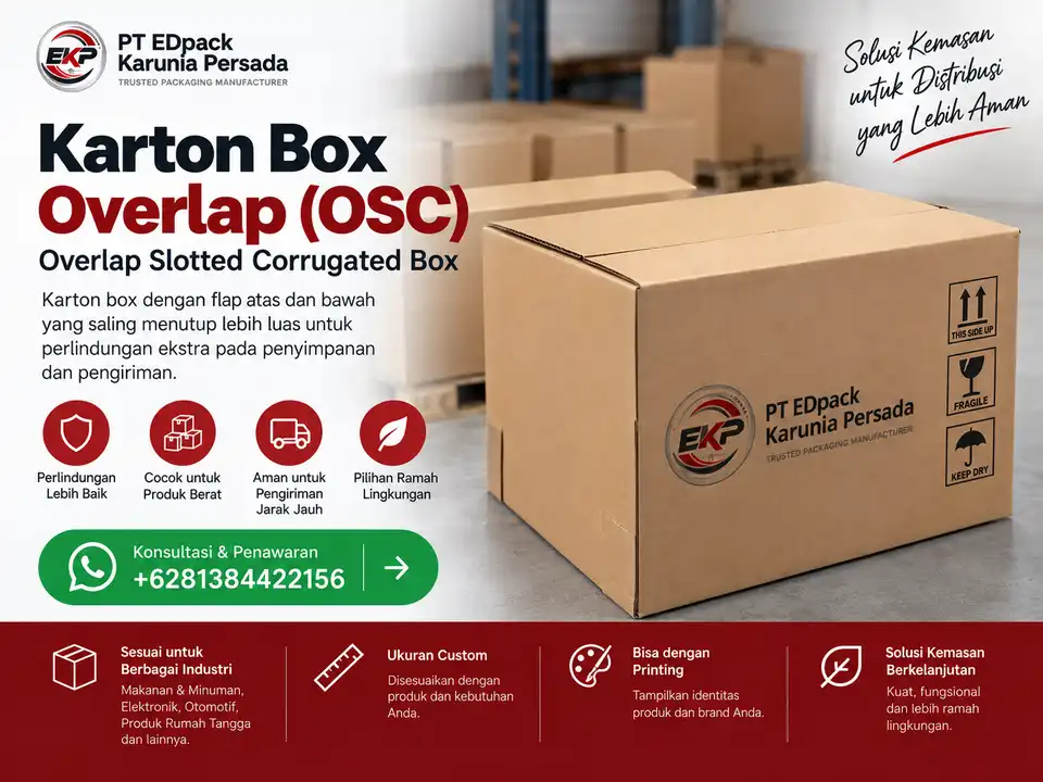 Karton Box Overlap - Overlap Slotted Corrugated Box 6 Karton Box Overlap untuk distribusi