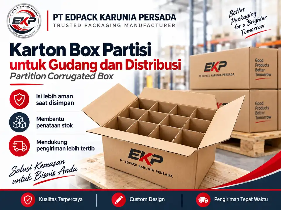 Karton Box dengan Partisi Grid - PT Edpack Karunia Persada