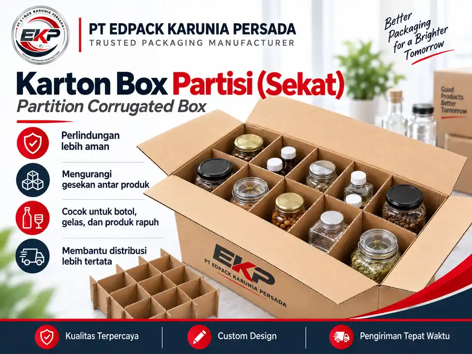 Karton Box dengan Partisi Grid - PT Edpack Karunia Persada