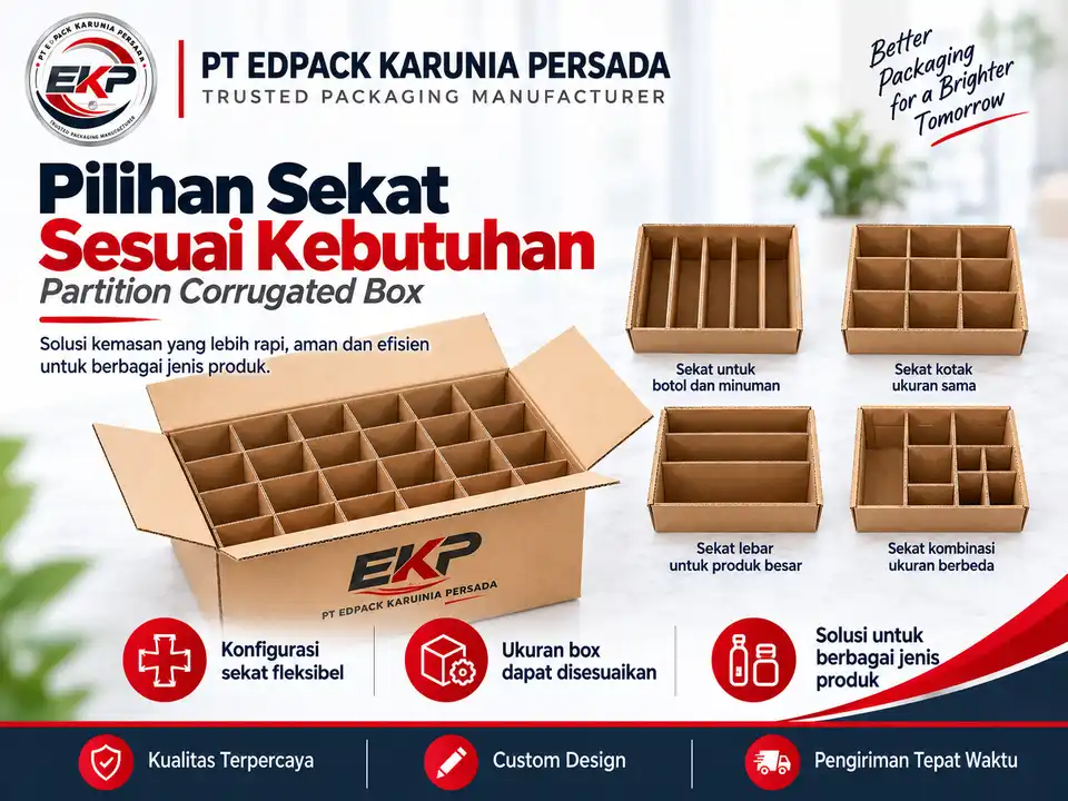 Karton Box dengan Partisi Grid - PT Edpack Karunia Persada
