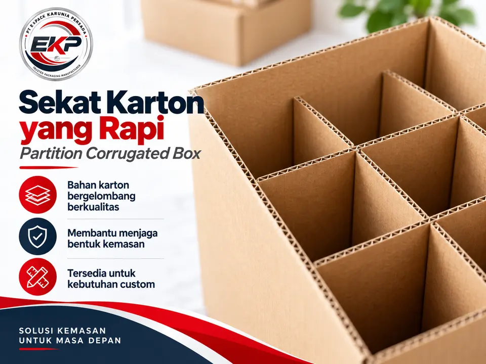 Karton Box dengan Partisi Grid - PT Edpack Karunia Persada