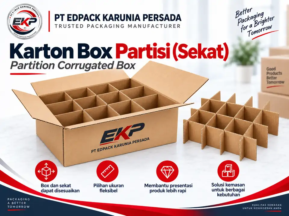 Karton Box dengan Partisi Grid - PT Edpack Karunia Persada