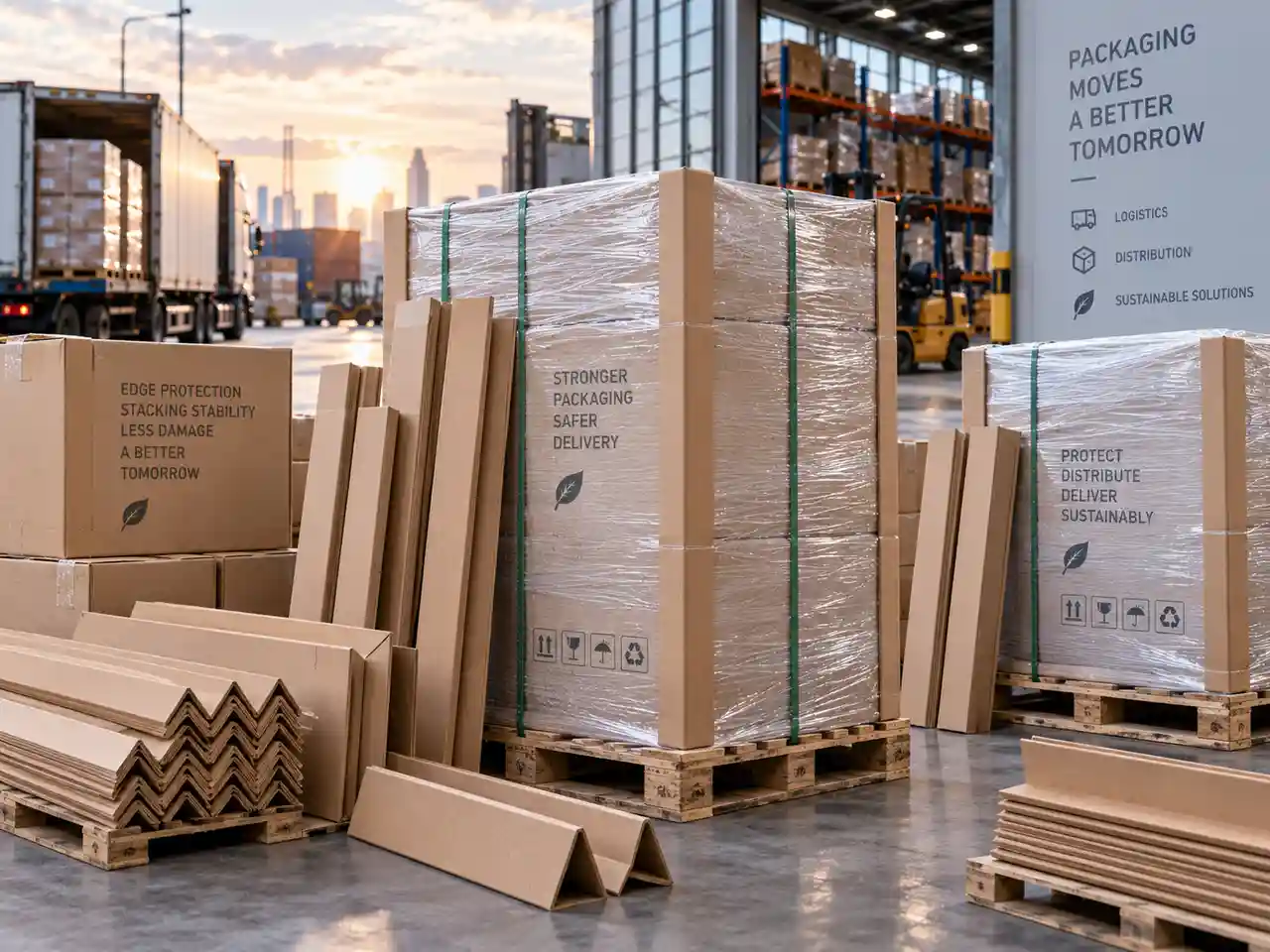 Paper Angle untuk perlindungan sudut dan stabilitas pallet