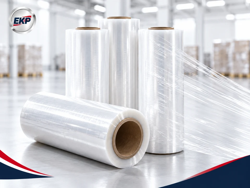 Roll Plastic Stretch Film transparan untuk kebutuhan industri