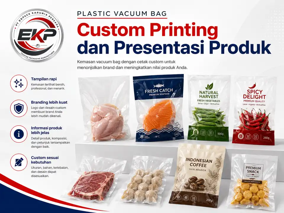 Vacuum Packaging; Reduced-Oxygen Flexible Packaging; Premade Barrier Bag - PT Edpack Karunia Persada
