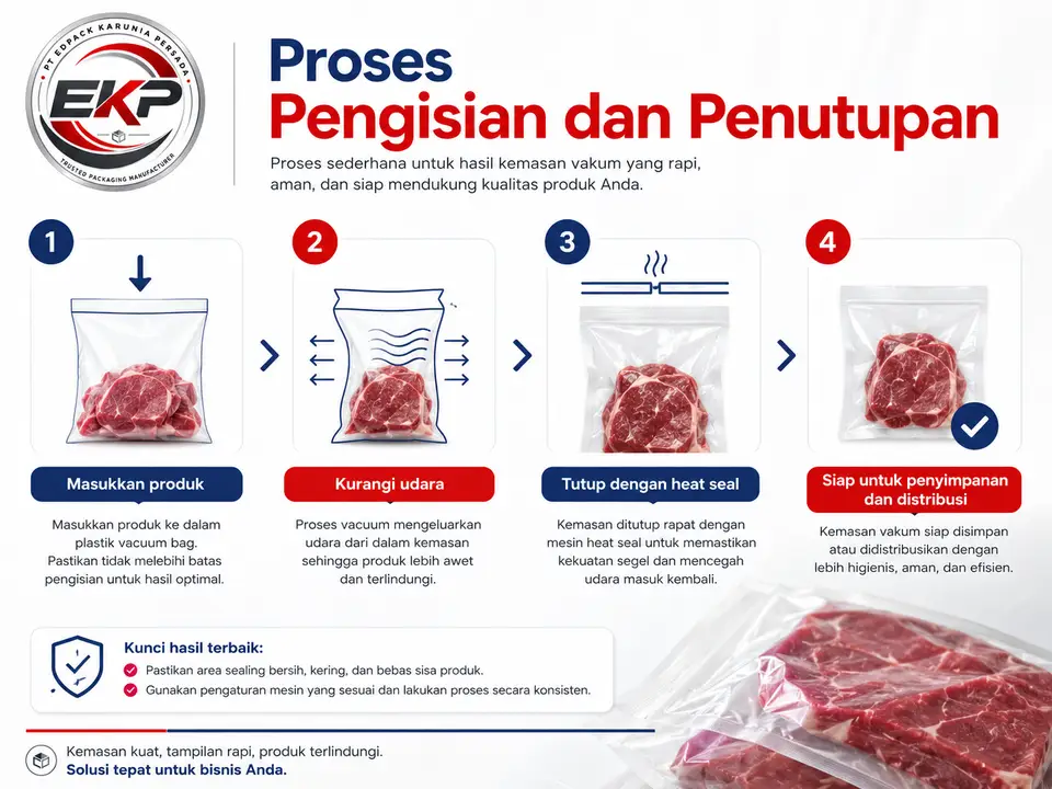 Vacuum Packaging; Reduced-Oxygen Flexible Packaging; Premade Barrier Bag - PT Edpack Karunia Persada