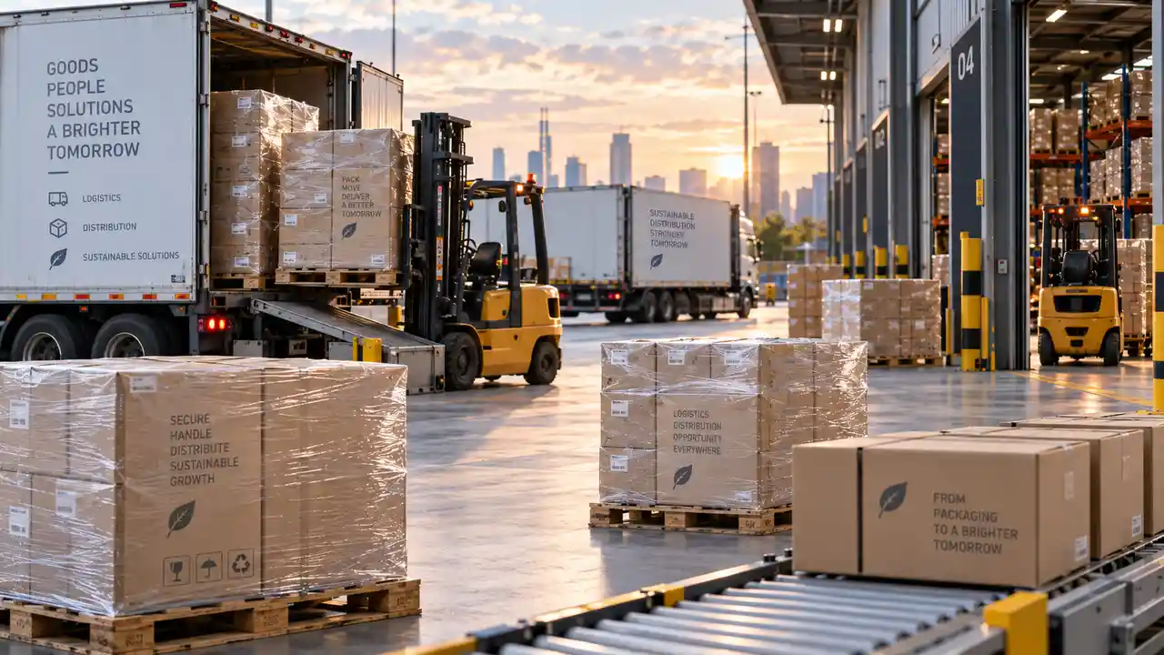 Proses pergudangan palletizing handling forklift loading dan distribusi