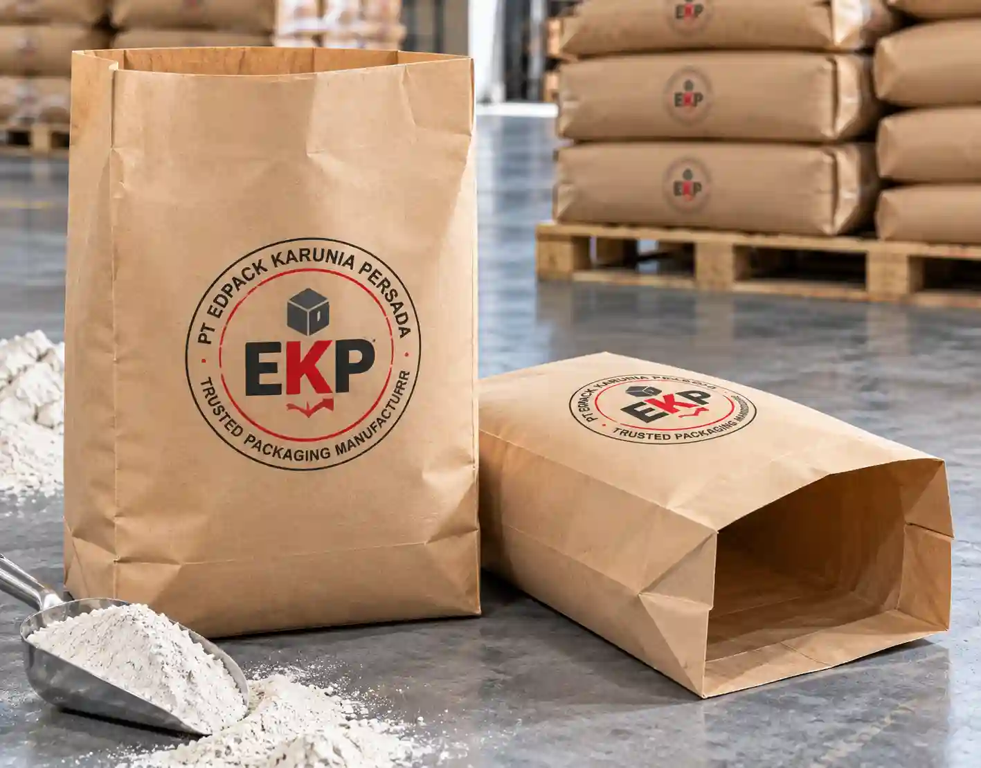 karung kertas tipe block bottom open mouth - bbom paper sack